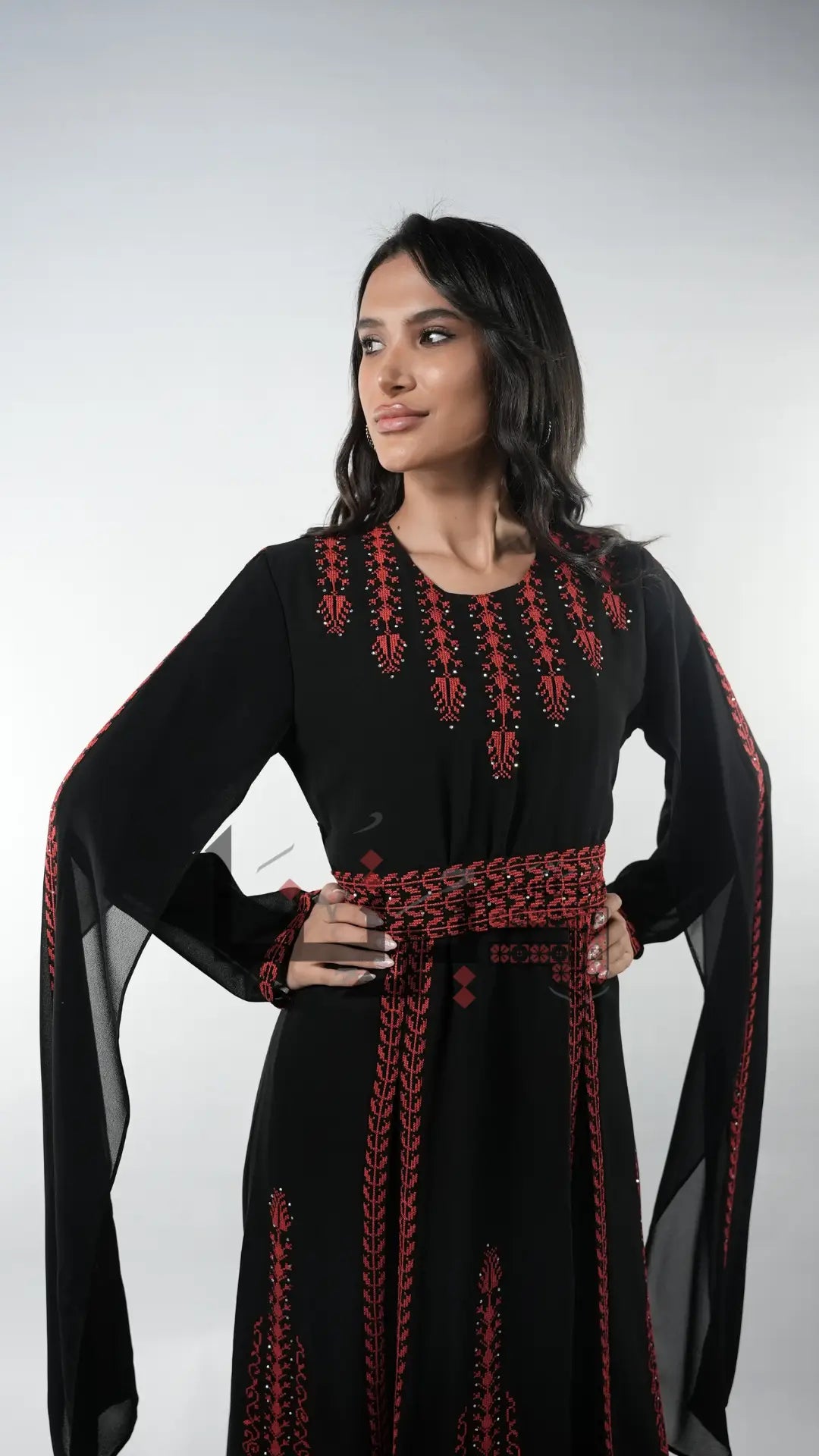 Black Embroidered Dress