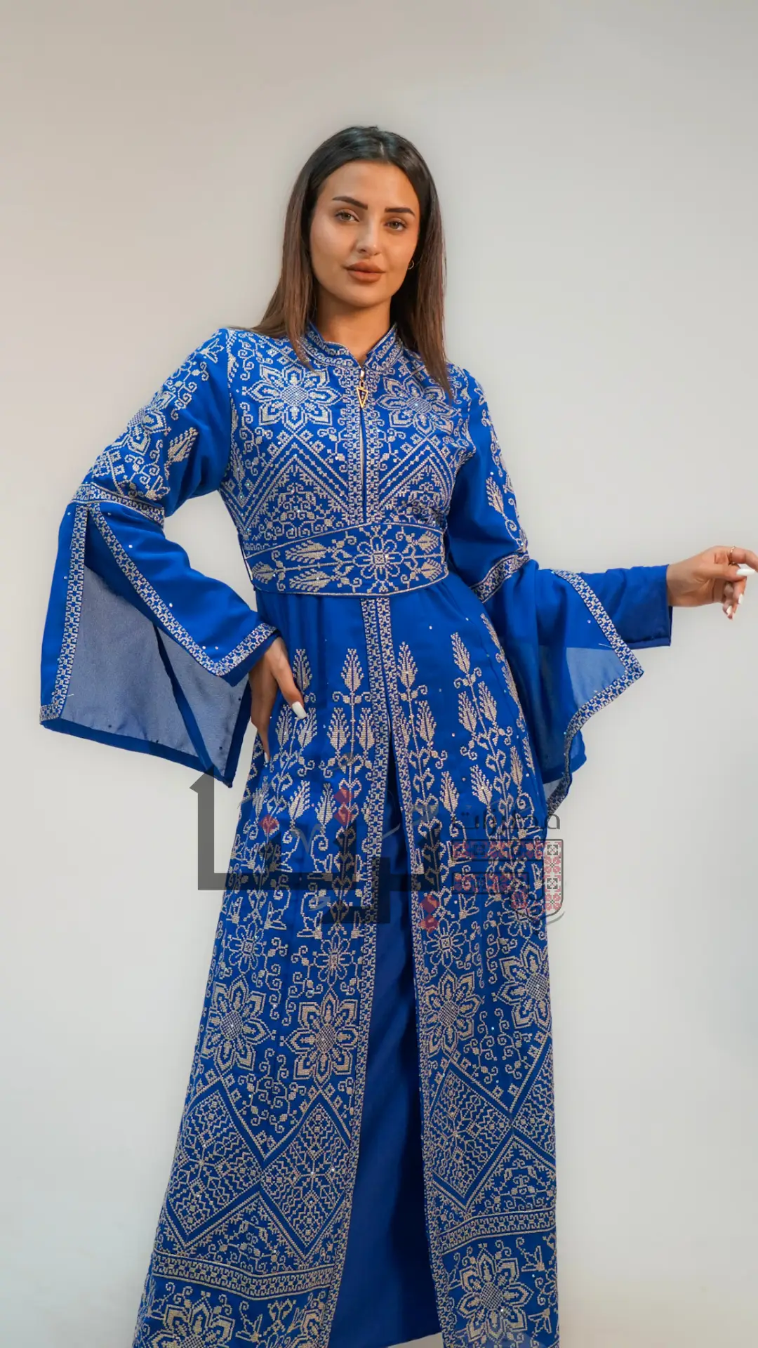 Embroidered Blue Dress