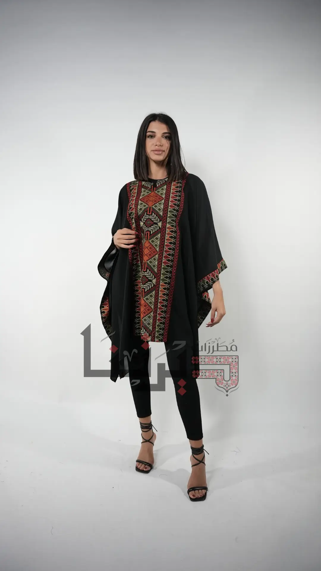 Embroidered Cape Top