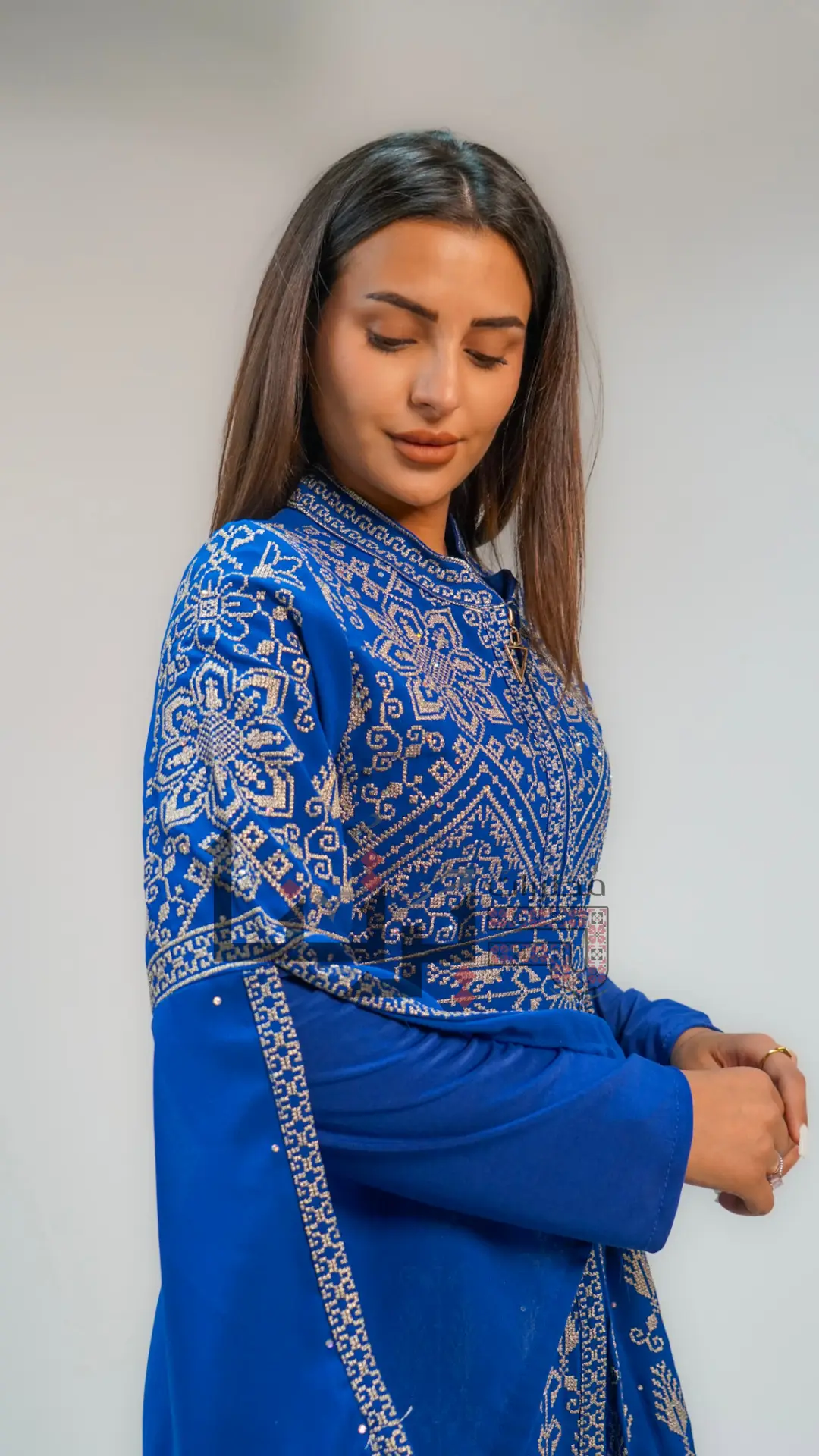 Embroidered Blue Dress