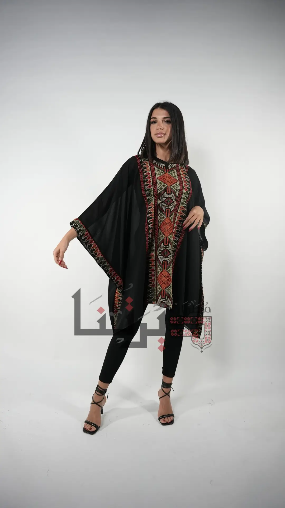 Embroidered Cape Top