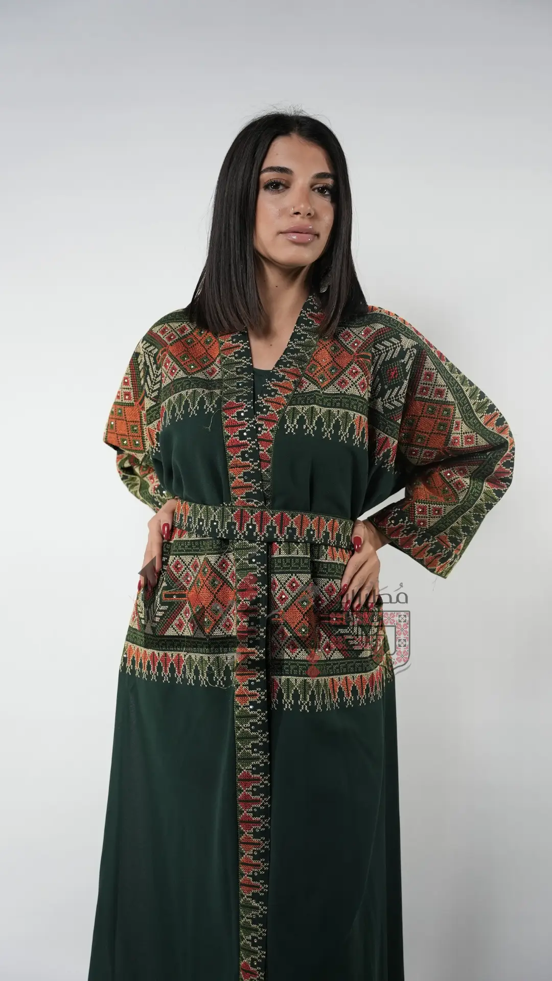 Embroidered Open Abaya