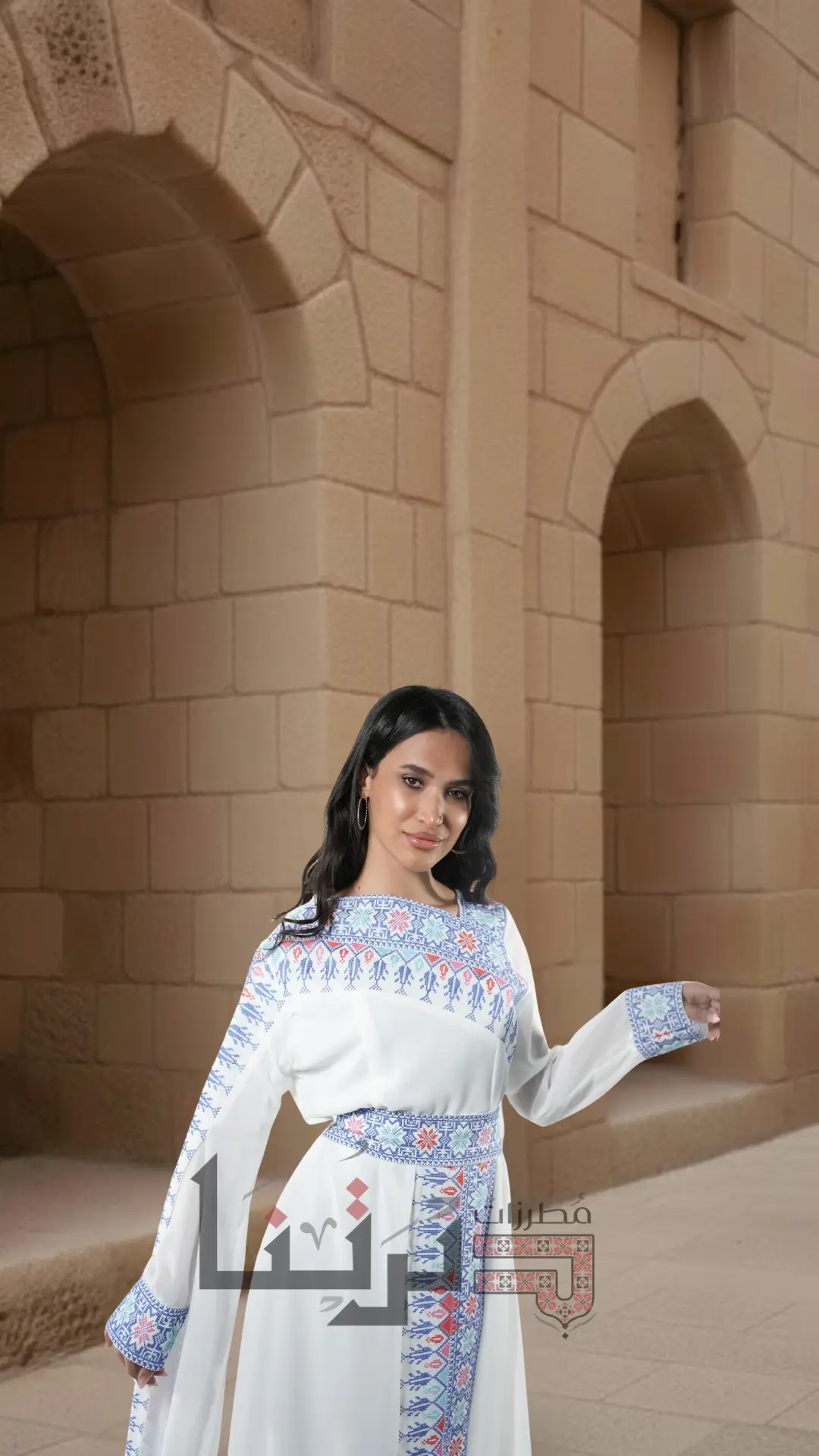 Embroidered Pure White Dress